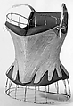Corset, linen, leather, whalebone, American